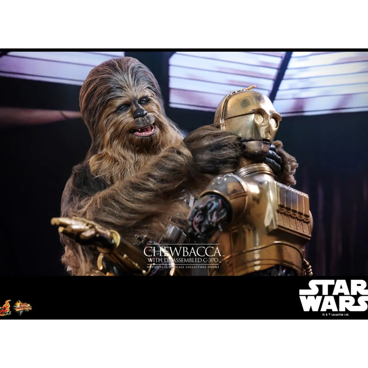 Hot toys Star Wars: Chewbacca with Disassembled C-3PO MMS766 1/6 - The Empire Strikes Back