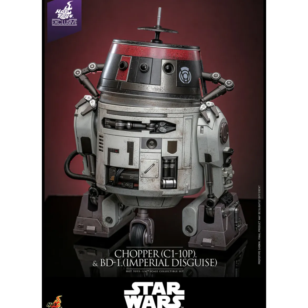 Hot Toys Star Wars - Chopper (C1-10P) & BD-1 (Imperial Disguise) - Rebels Hot Toys Exclusive