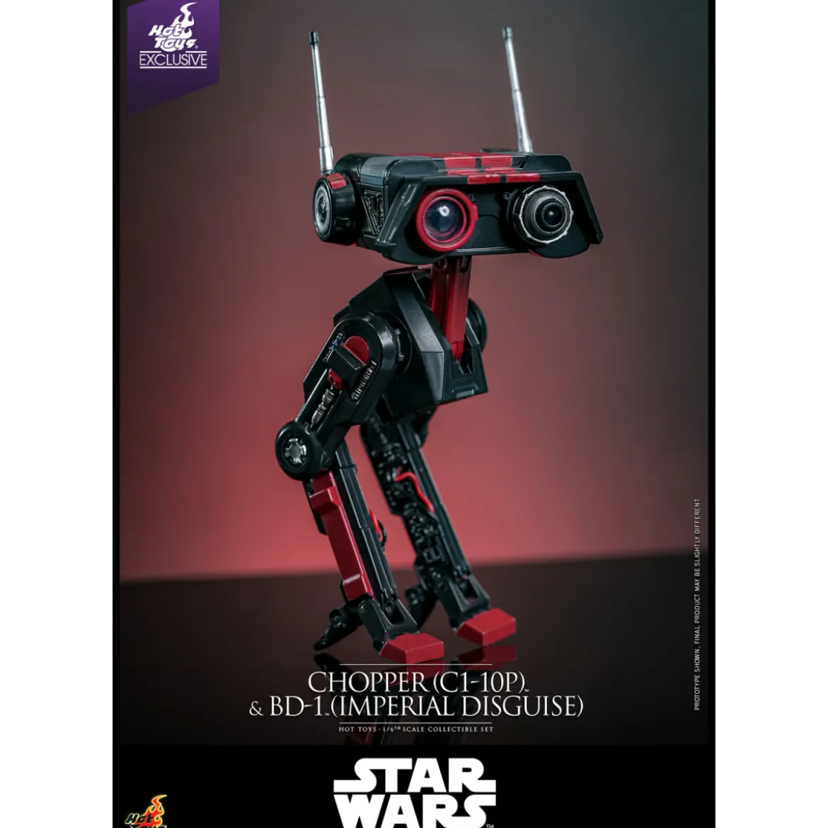 Hot Toys Star Wars - Chopper (C1-10P) & BD-1 (Imperial Disguise) - Rebels Hot Toys Exclusive