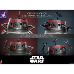 Hot Toys Star Wars - Chopper (C1-10P) & BD-1 (Imperial Disguise) - Rebels Hot Toys Exclusive