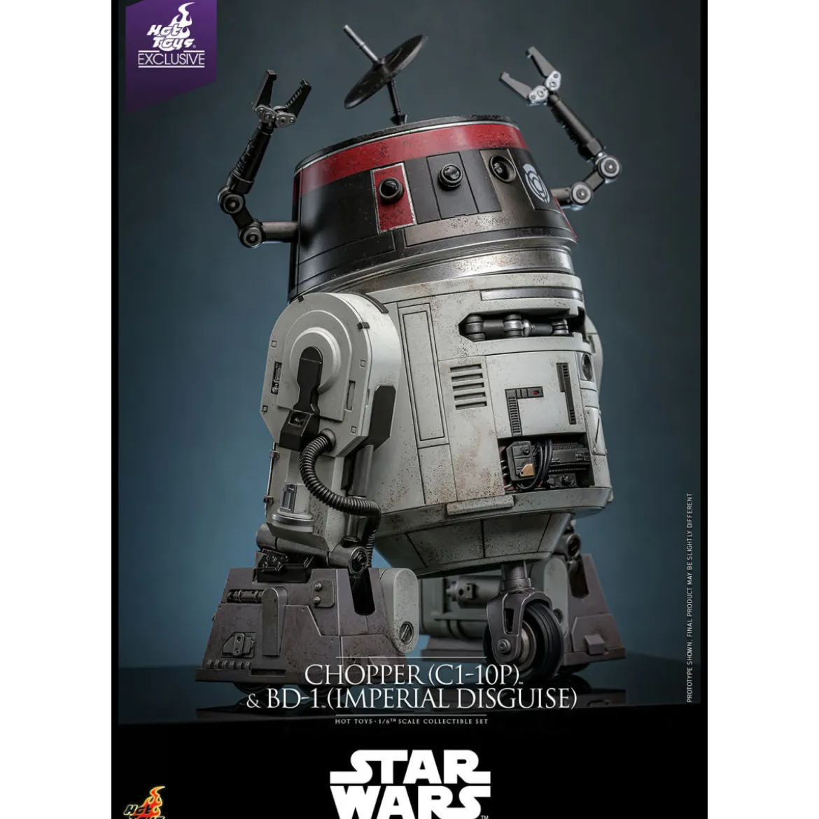 Hot Toys Star Wars - Chopper (C1-10P) & BD-1 (Imperial Disguise) - Rebels Hot Toys Exclusive