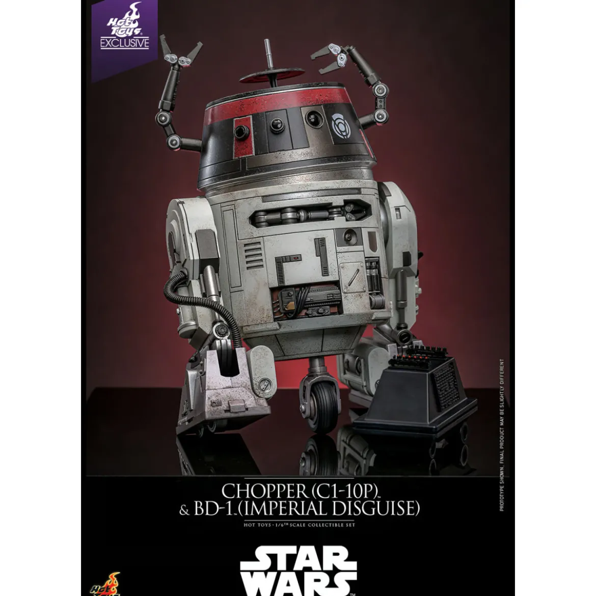 Hot Toys Star Wars - Chopper (C1-10P) & BD-1 (Imperial Disguise) - Rebels Hot Toys Exclusive