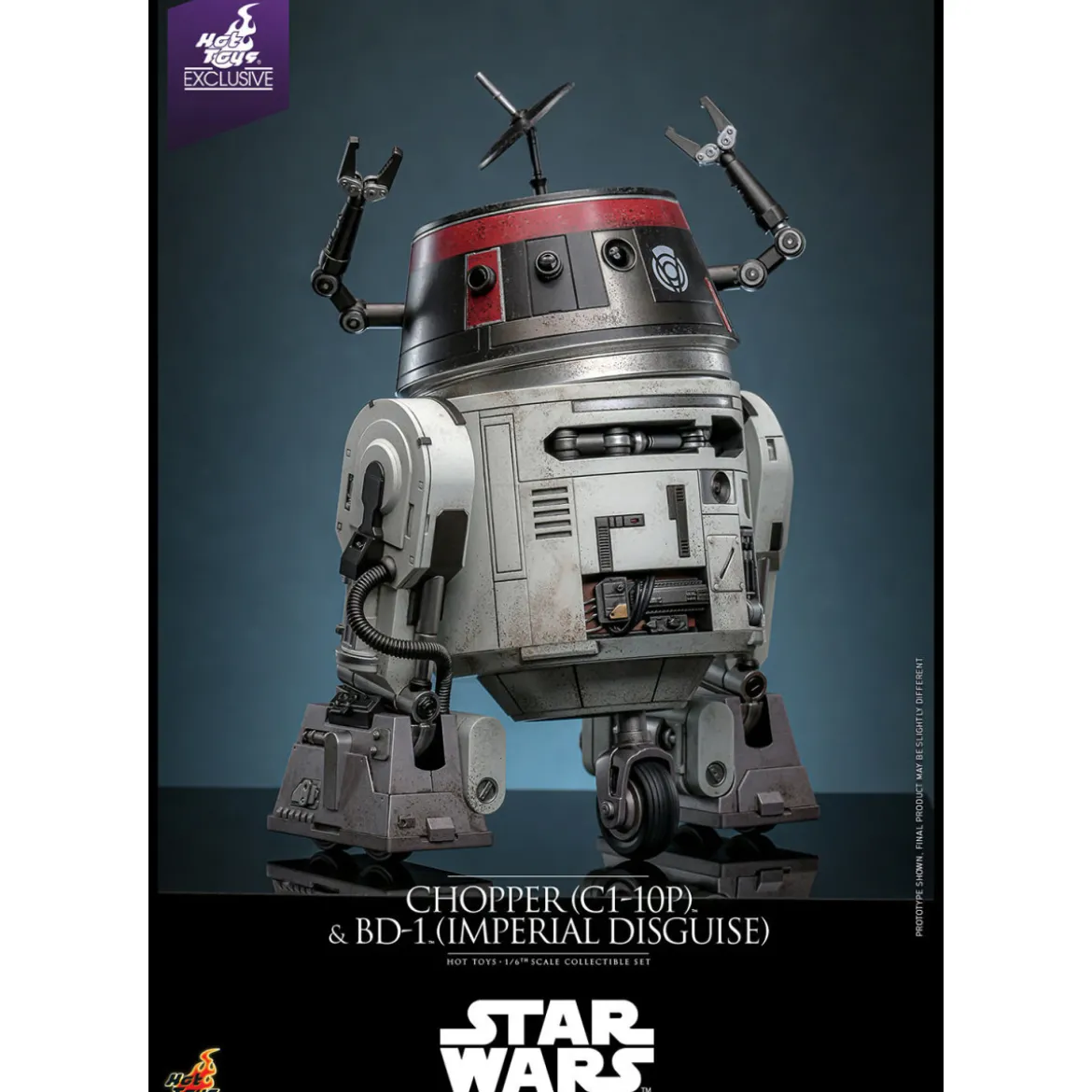 Hot Toys Star Wars - Chopper (C1-10P) & BD-1 (Imperial Disguise) - Rebels Hot Toys Exclusive