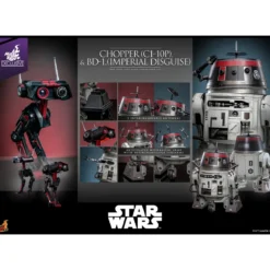 Hot Toys Star Wars - Chopper (C1-10P) & BD-1 (Imperial Disguise) - Rebels Hot Toys Exclusive
