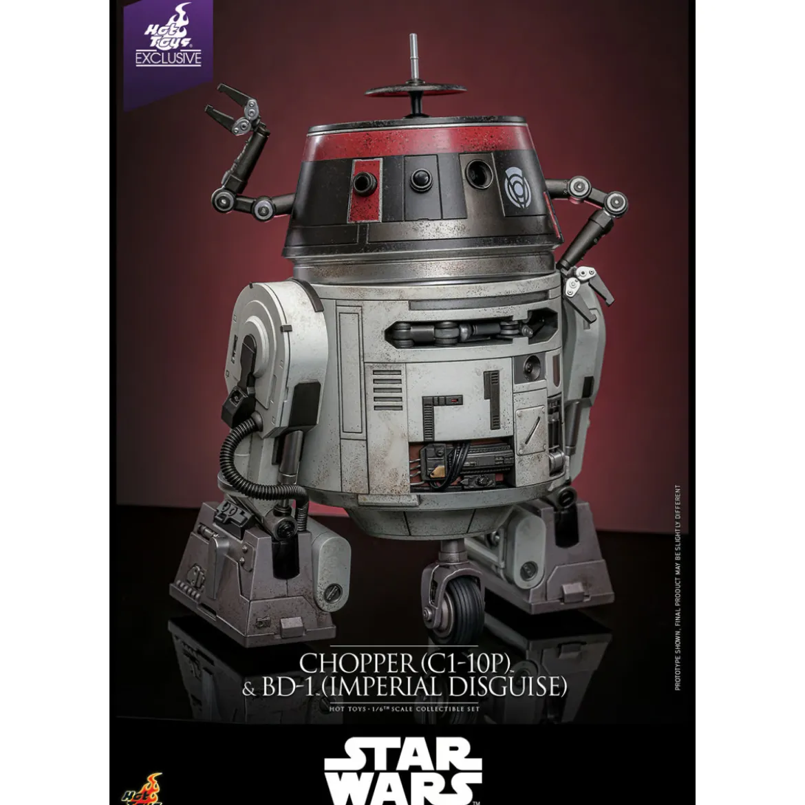 Hot Toys Star Wars - Chopper (C1-10P) & BD-1 (Imperial Disguise) - Rebels Hot Toys Exclusive