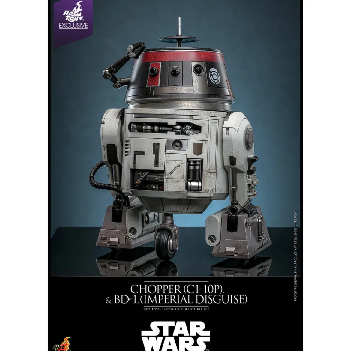 Hot Toys Star Wars - Chopper (C1-10P) & BD-1 (Imperial Disguise) - Rebels Hot Toys Exclusive