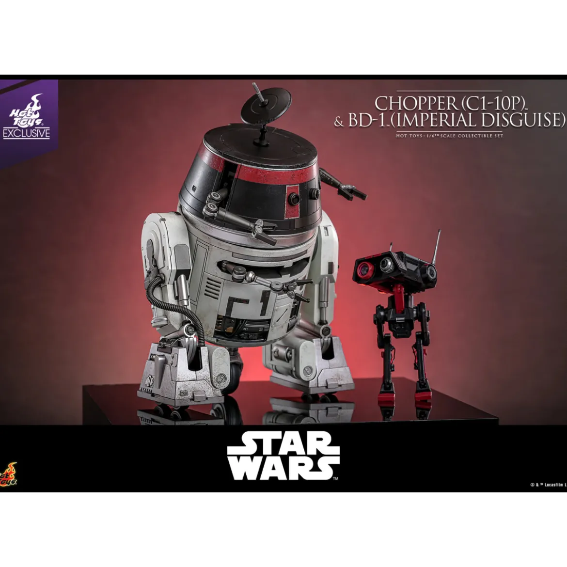 Hot Toys Star Wars - Chopper (C1-10P) & BD-1 (Imperial Disguise) - Rebels Hot Toys Exclusive