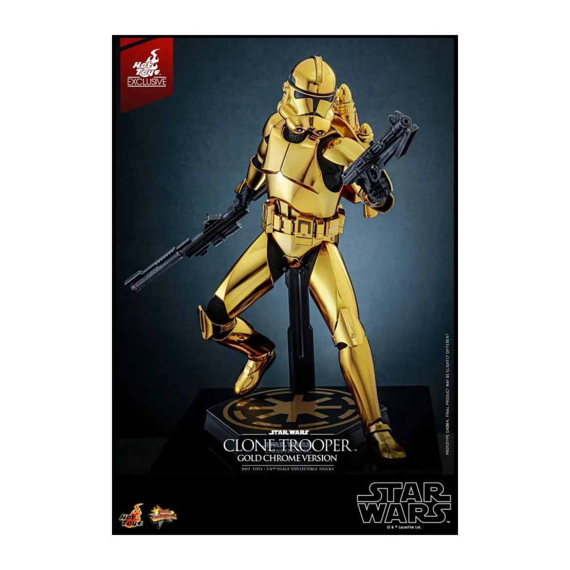 Hot toys Star Wars - Clone Trooper Gold Chrome Version 1/6 Toy Fair Exclusive