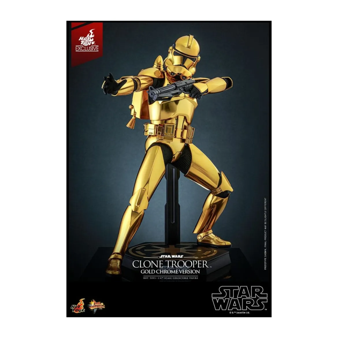 Hot toys Star Wars - Clone Trooper Gold Chrome Version 1/6 Toy Fair Exclusive