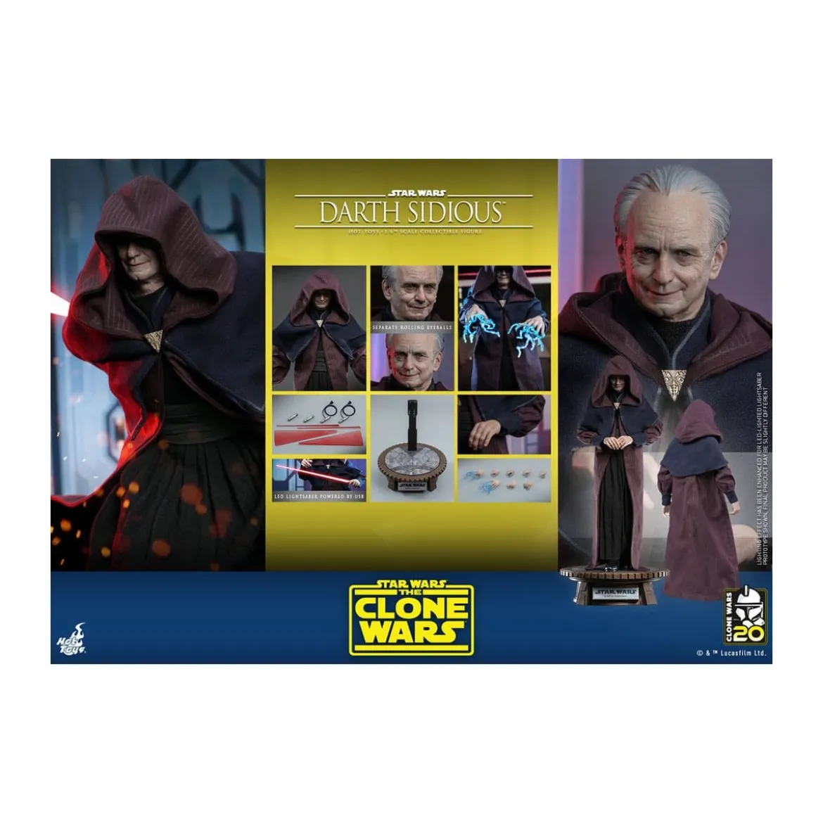 Hot Toys Star Wars - Darth Sidious - The Clone Wars 1/6