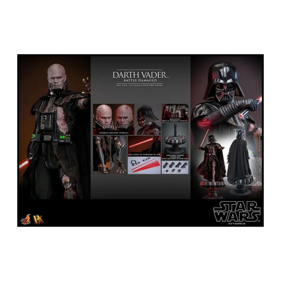 Hot toys Star Wars: Darth Vader Battle Damaged MMS 1/6