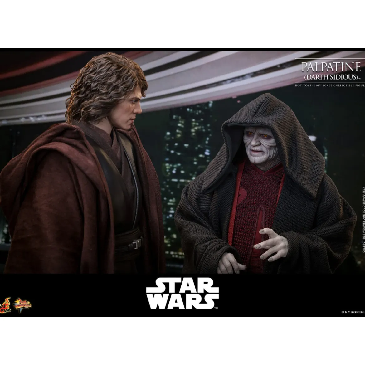 Hot Toys Star Wars figurine La Revanche des Sith figurine 1/6 Palpatine Darth Sidious