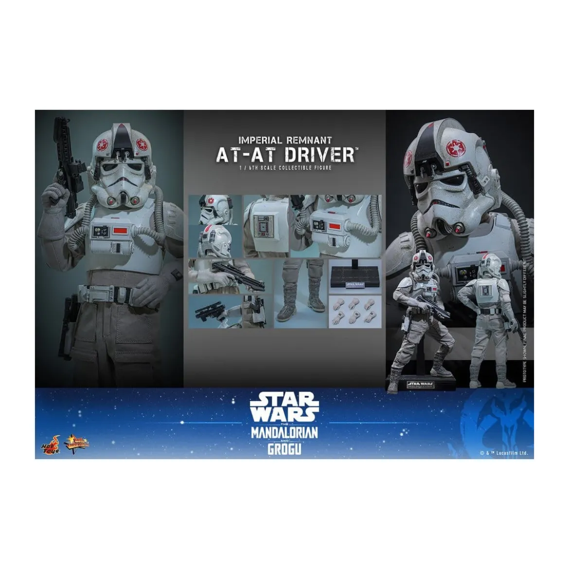 Hot Toys Star Wars - Imperial Remnant AT-AT Driver 1/6 MMS845 - Star Wars: The Mandalorian & Grogu