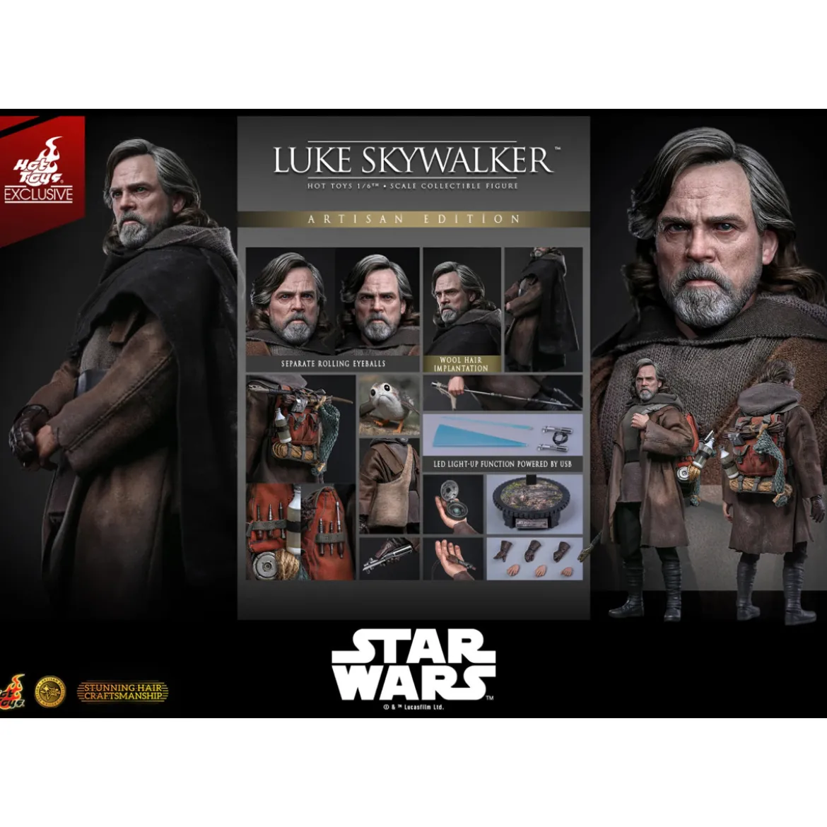Hot Toys Star Wars - Luke Skywalker (Artisan Editon) MMS 1/6 - The Last Jedi Hot Toys Exclusive