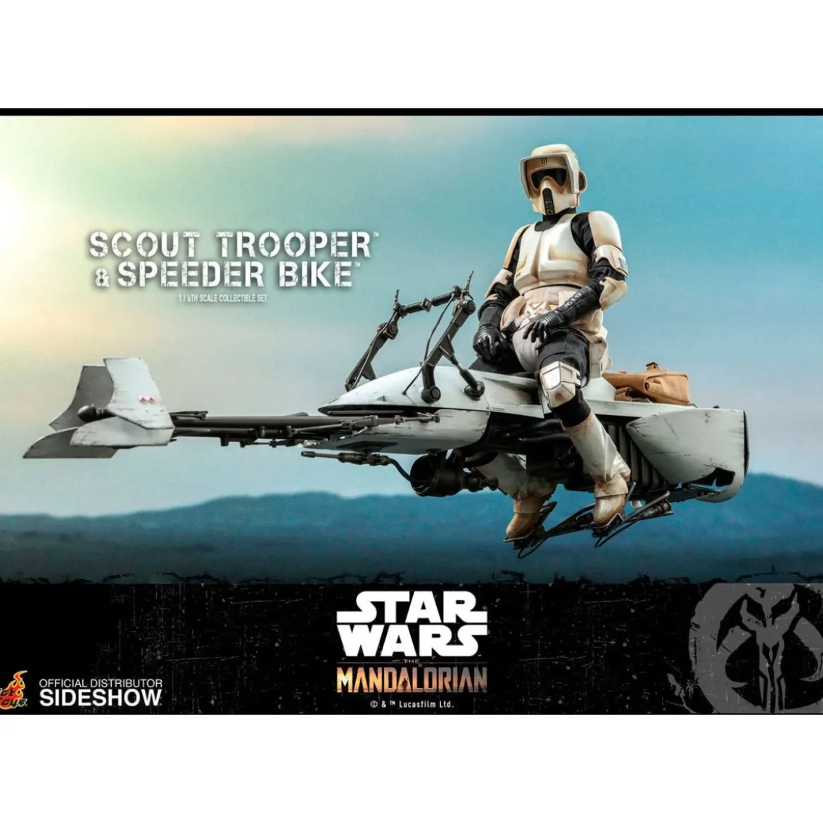 Hot Toys Star Wars Mandalorian Scout Trooper et speeder Bike TMS017