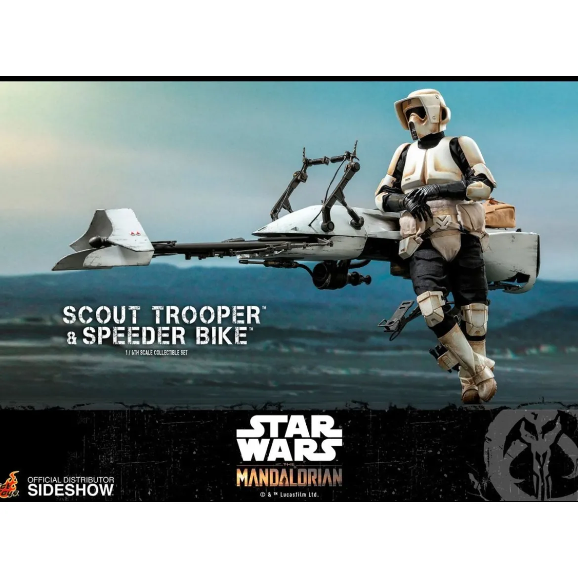 Hot Toys Star Wars Mandalorian Scout Trooper et speeder Bike TMS017