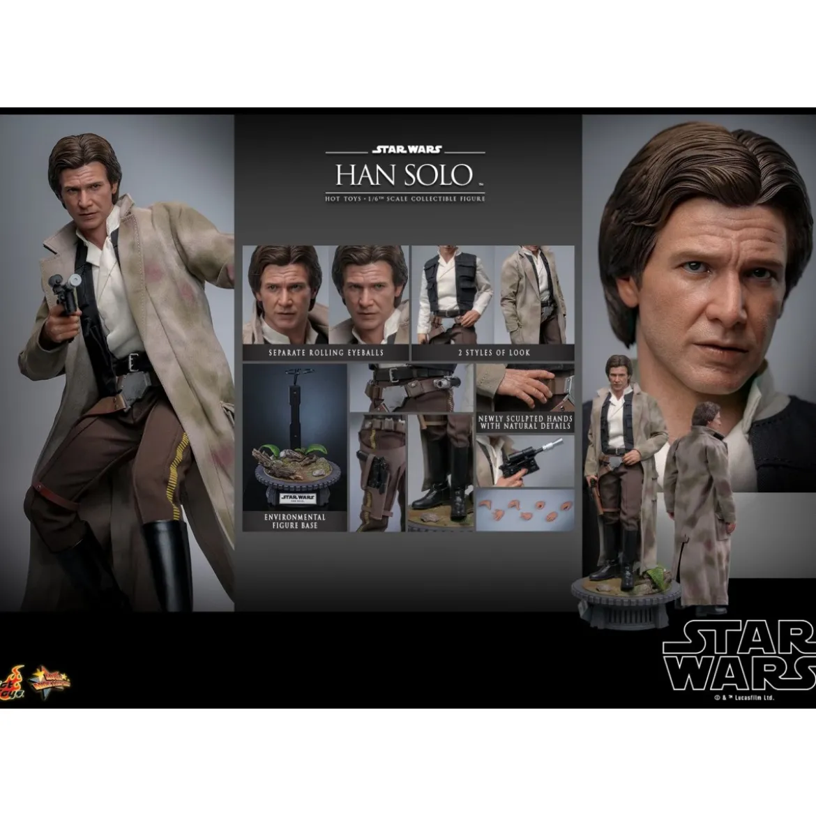 Hot Toys Star Wars Return of the Jedi - Movie Masterpiece 1/6 Han Solo
