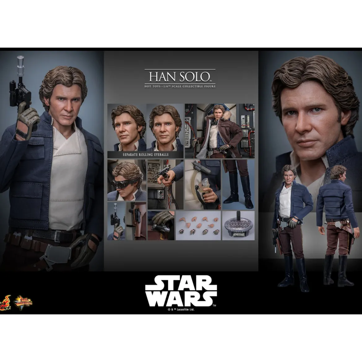 Hot Toys Star Wars The Empire Strikes Back - Han Solo Movie Masterpiece 1/6