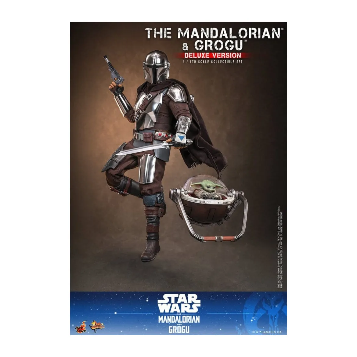 Hot Toys Star Wars - The Mandalorian and Grogu (Deluxe Version) MMS 1/6 - Star Wars: The Mandalorian & Grogu