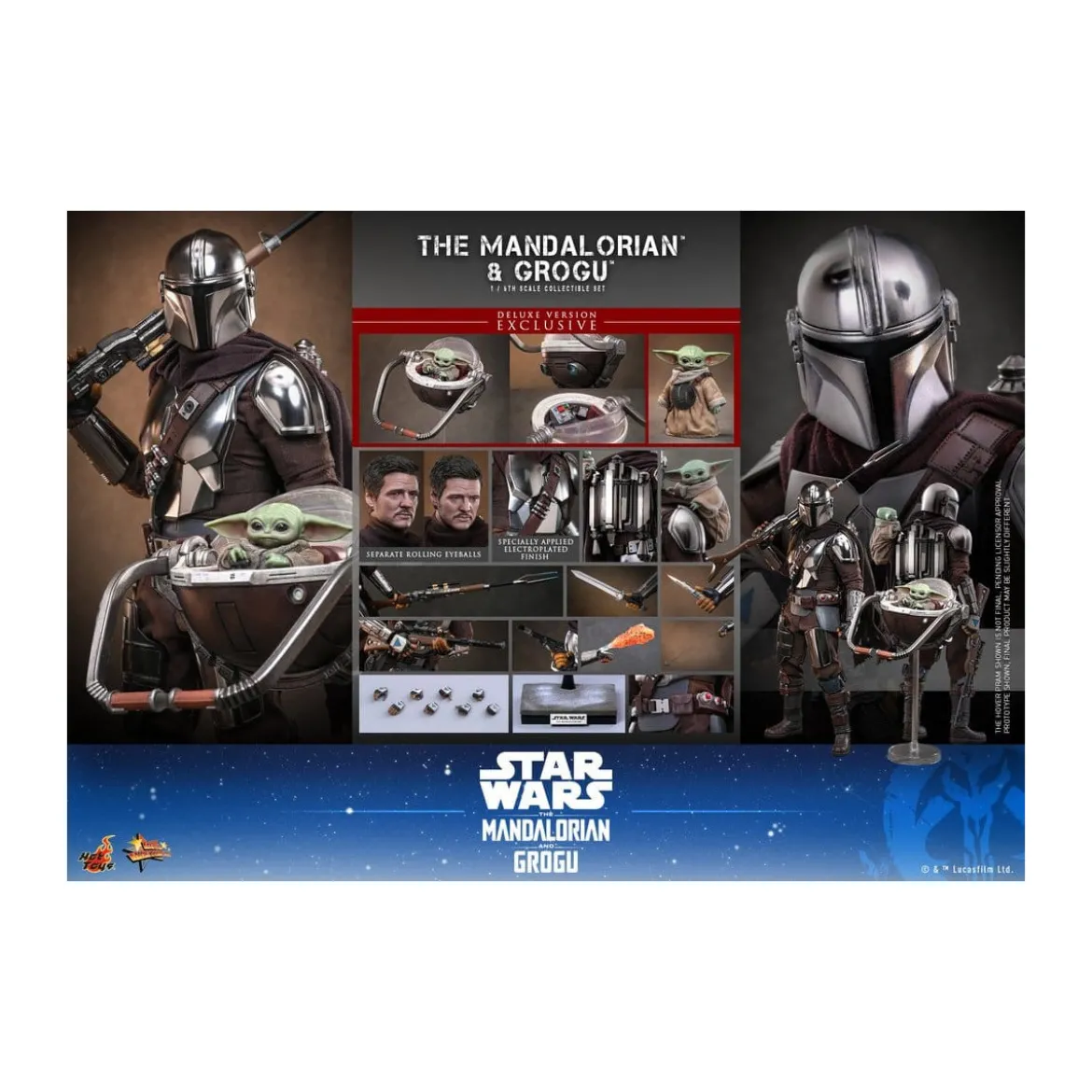 Hot Toys Star Wars - The Mandalorian and Grogu (Deluxe Version) MMS 1/6 - Star Wars: The Mandalorian & Grogu