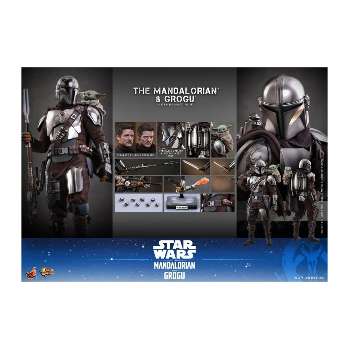 Hot Toys Star Wars - The Mandalorian and Grogu MMS 1/6 - Star Wars: The Mandalorian & Grogu