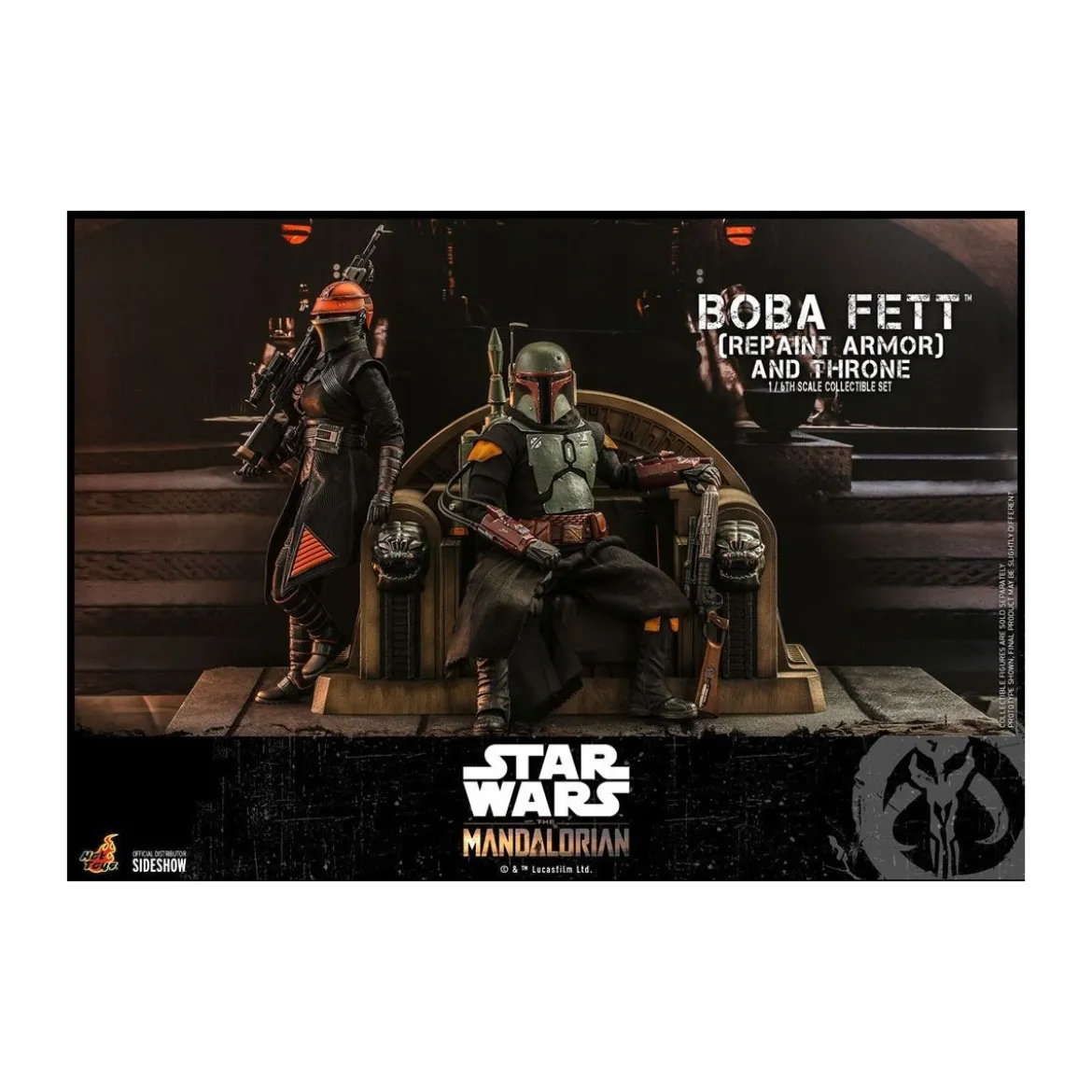 Hot Toys Star Wars The Mandalorian - Boba Fett (Repaint Armor) and Throne 1/6 TMS056