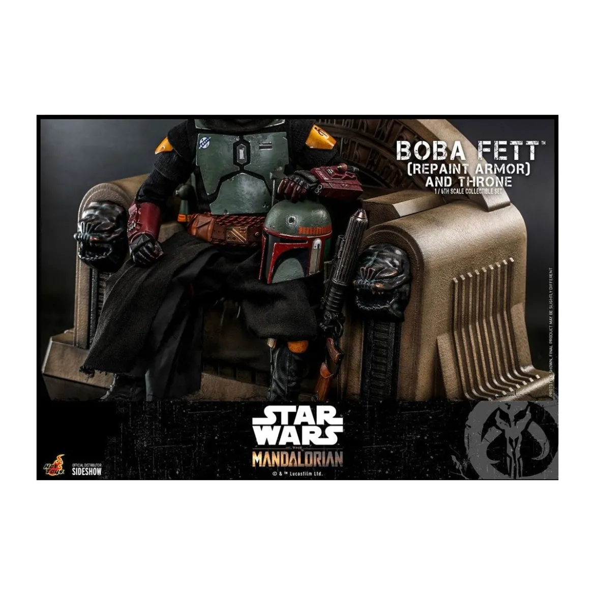 Hot Toys Star Wars The Mandalorian - Boba Fett (Repaint Armor) and Throne 1/6 TMS056