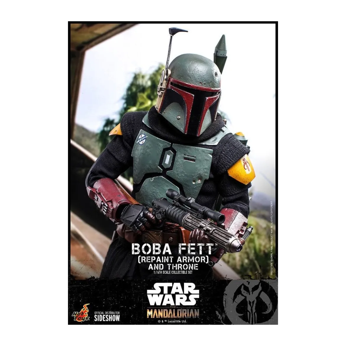 Hot Toys Star Wars The Mandalorian - Boba Fett (Repaint Armor) and Throne 1/6 TMS056