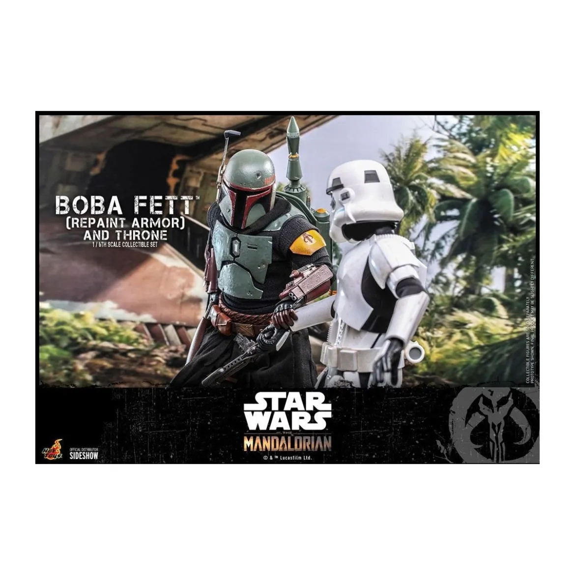 Hot Toys Star Wars The Mandalorian - Boba Fett (Repaint Armor) and Throne 1/6 TMS056