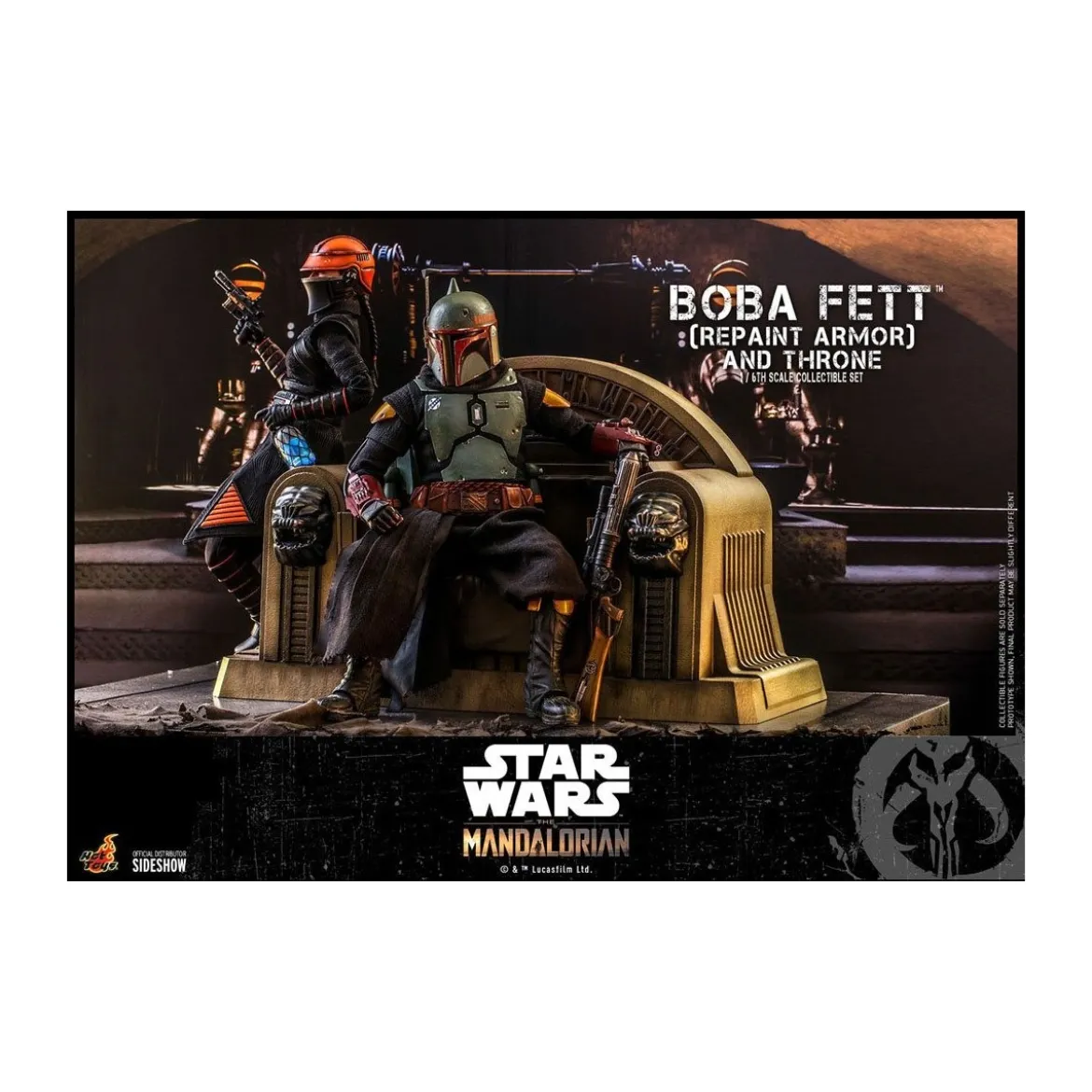 Hot Toys Star Wars The Mandalorian - Boba Fett (Repaint Armor) and Throne 1/6 TMS056