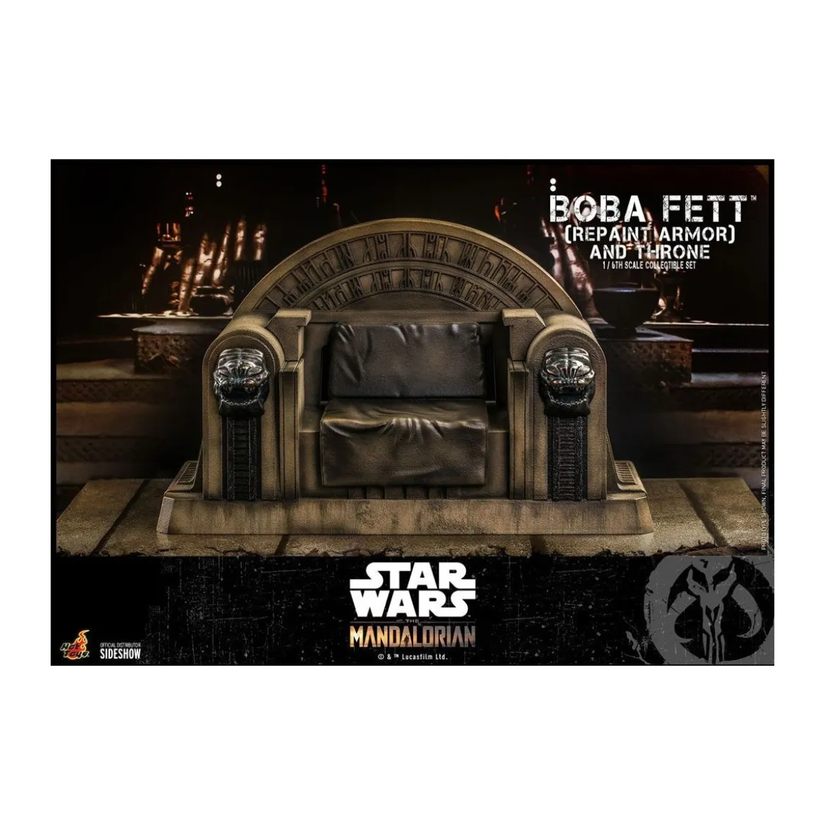 Hot Toys Star Wars The Mandalorian - Boba Fett (Repaint Armor) and Throne 1/6 TMS056