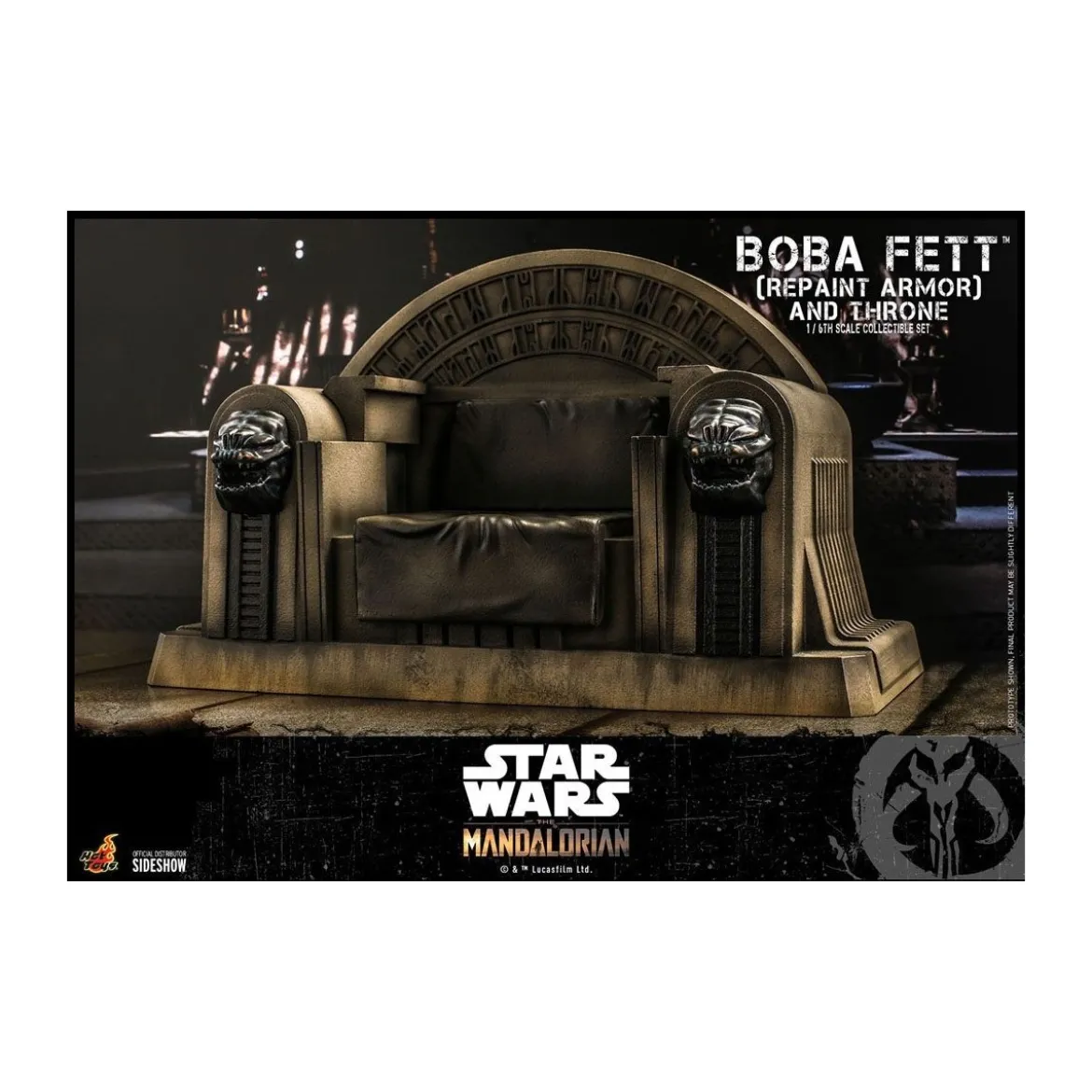 Hot Toys Star Wars The Mandalorian - Boba Fett (Repaint Armor) and Throne 1/6 TMS056