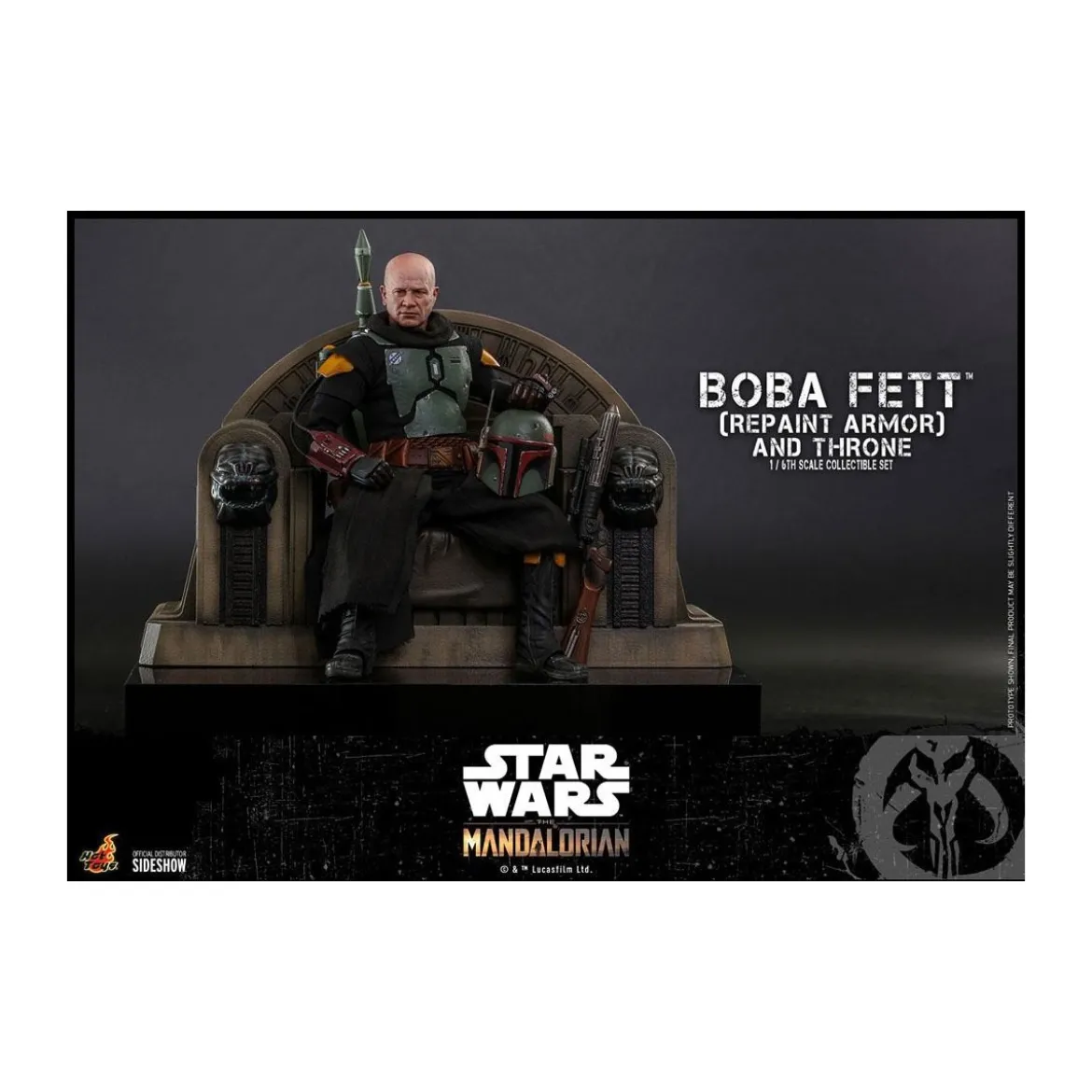 Hot Toys Star Wars The Mandalorian - Boba Fett (Repaint Armor) and Throne 1/6 TMS056