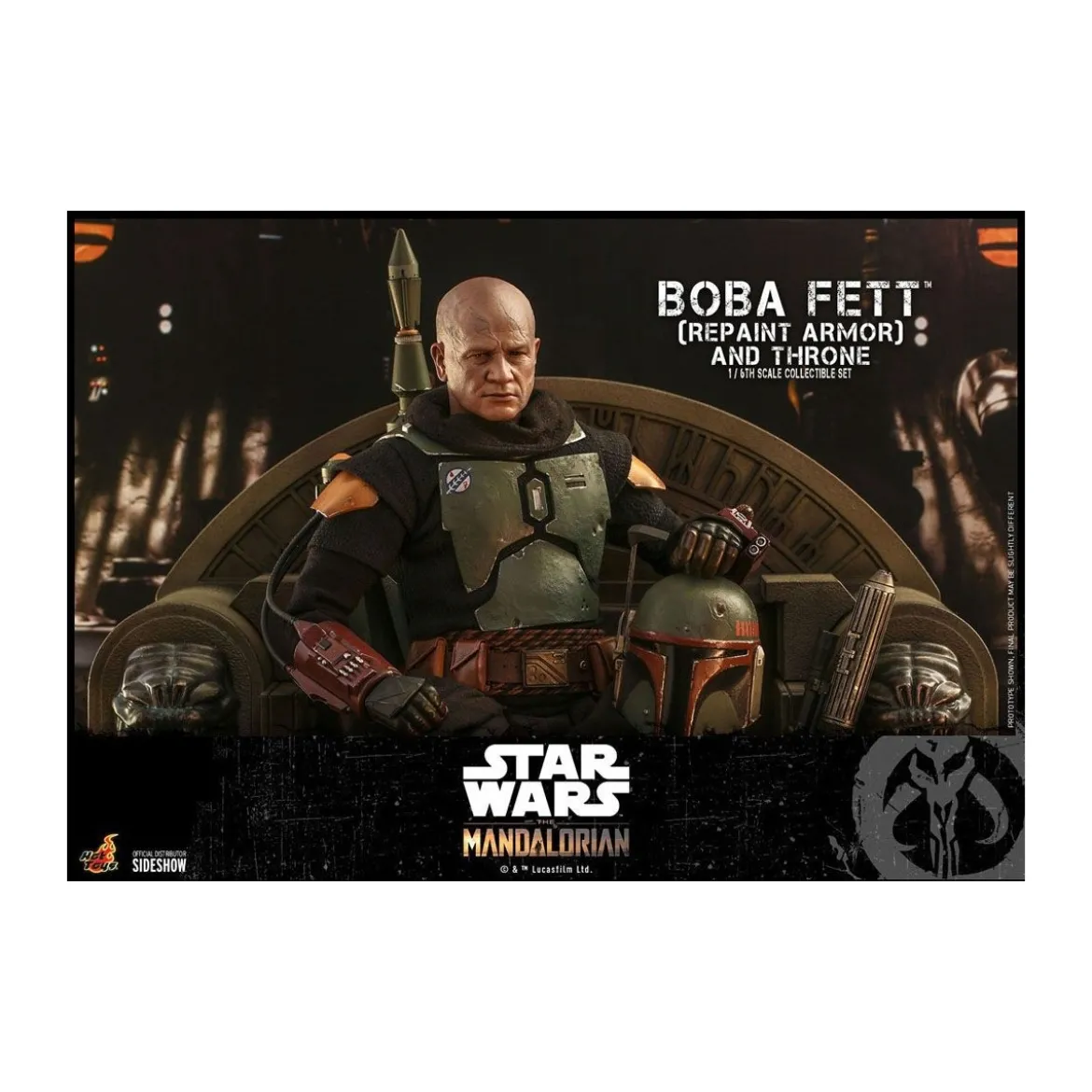 Hot Toys Star Wars The Mandalorian - Boba Fett (Repaint Armor) and Throne 1/6 TMS056