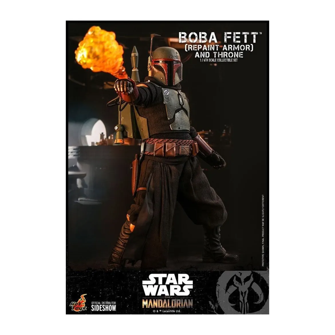 Hot Toys Star Wars The Mandalorian - Boba Fett (Repaint Armor) and Throne 1/6 TMS056