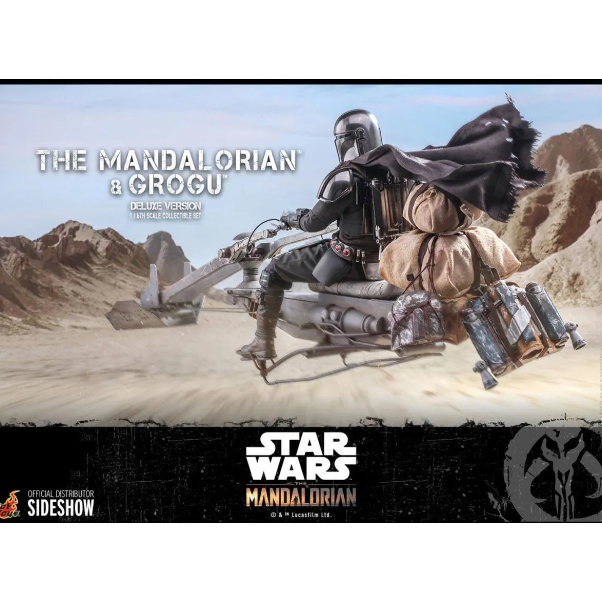 Hot Toys Star Wars The Mandalorian pack 2 figurines 1/6 The Mandalorian & Grogu Deluxe Version