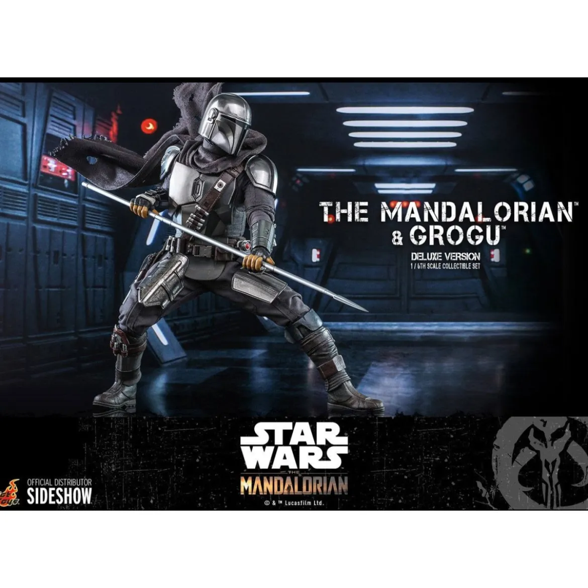 Hot Toys Star Wars The Mandalorian pack 2 figurines 1/6 The Mandalorian & Grogu Deluxe Version