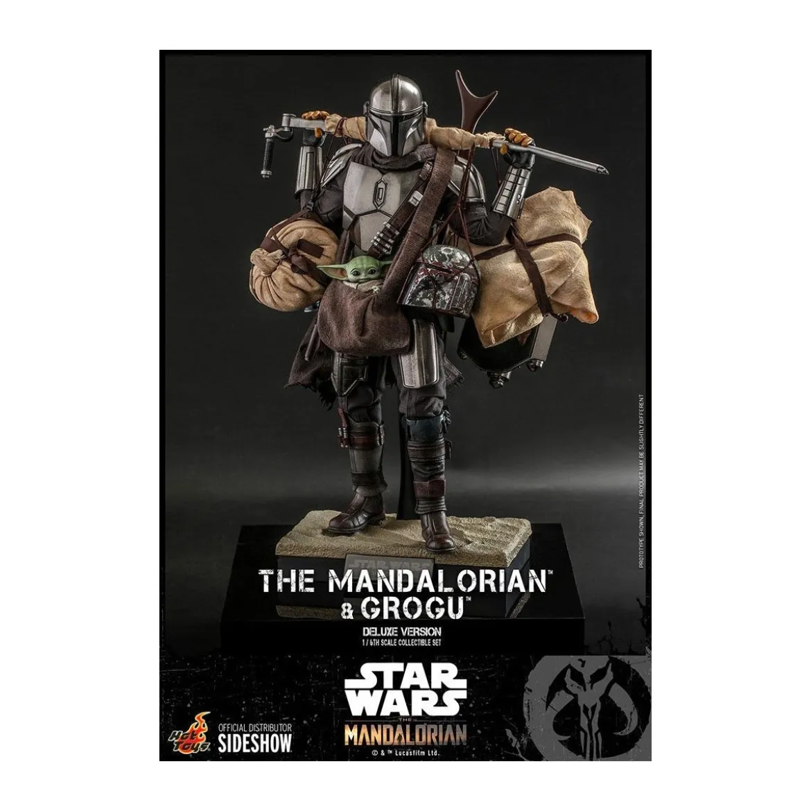 Hot Toys Star Wars The Mandalorian pack 2 figurines 1/6 The Mandalorian & Grogu Deluxe Version