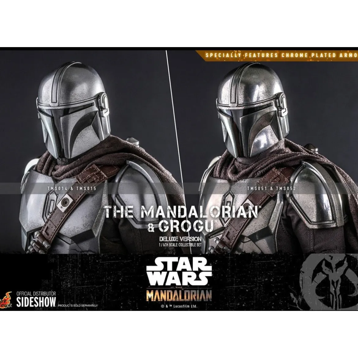 Hot Toys Star Wars The Mandalorian pack 2 figurines 1/6 The Mandalorian & Grogu Deluxe Version