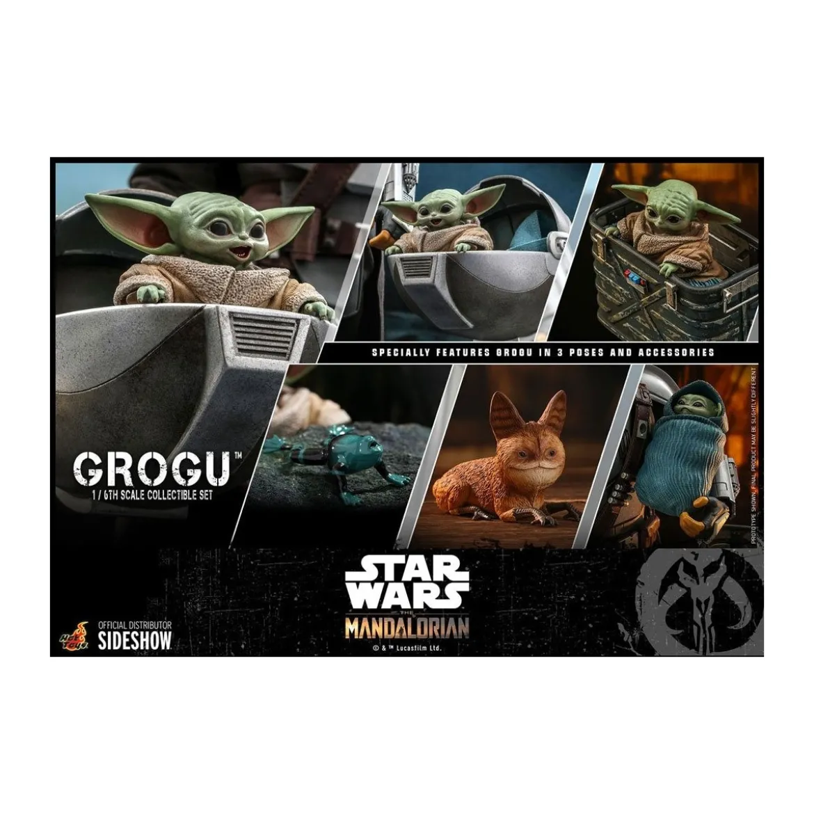 Hot Toys Star Wars - The Mandalorian - Grogu 1/6 pack de 3 figurines