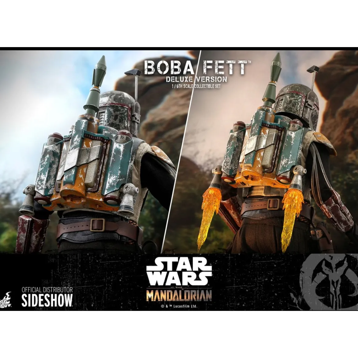 Hot Toys Star Wars The Mandalorian Boba Fett Deluxe Version 1/6 Movie Masterpiece