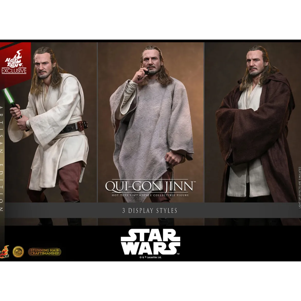 Hot Toys Star Wars The Phantom Menace - Qui-Gon Jinn (Artisan Edition) 1/6 MMS881 - Hot Toys Exclusive