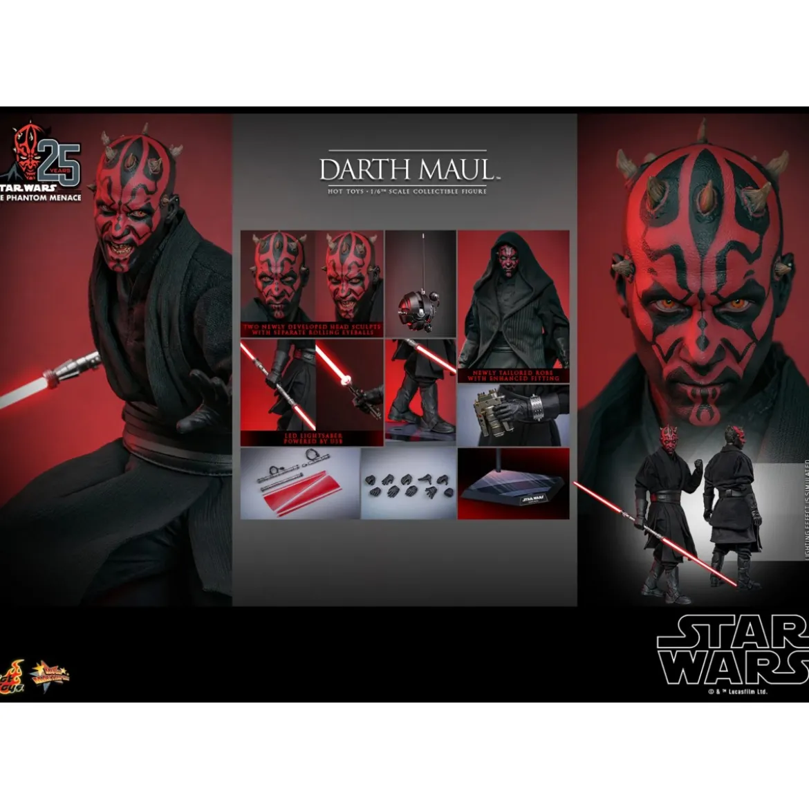 Hot Toys Star Wars The Phantom Menace - Darth Maul 2.0 Collector Edition MMS 1/6
