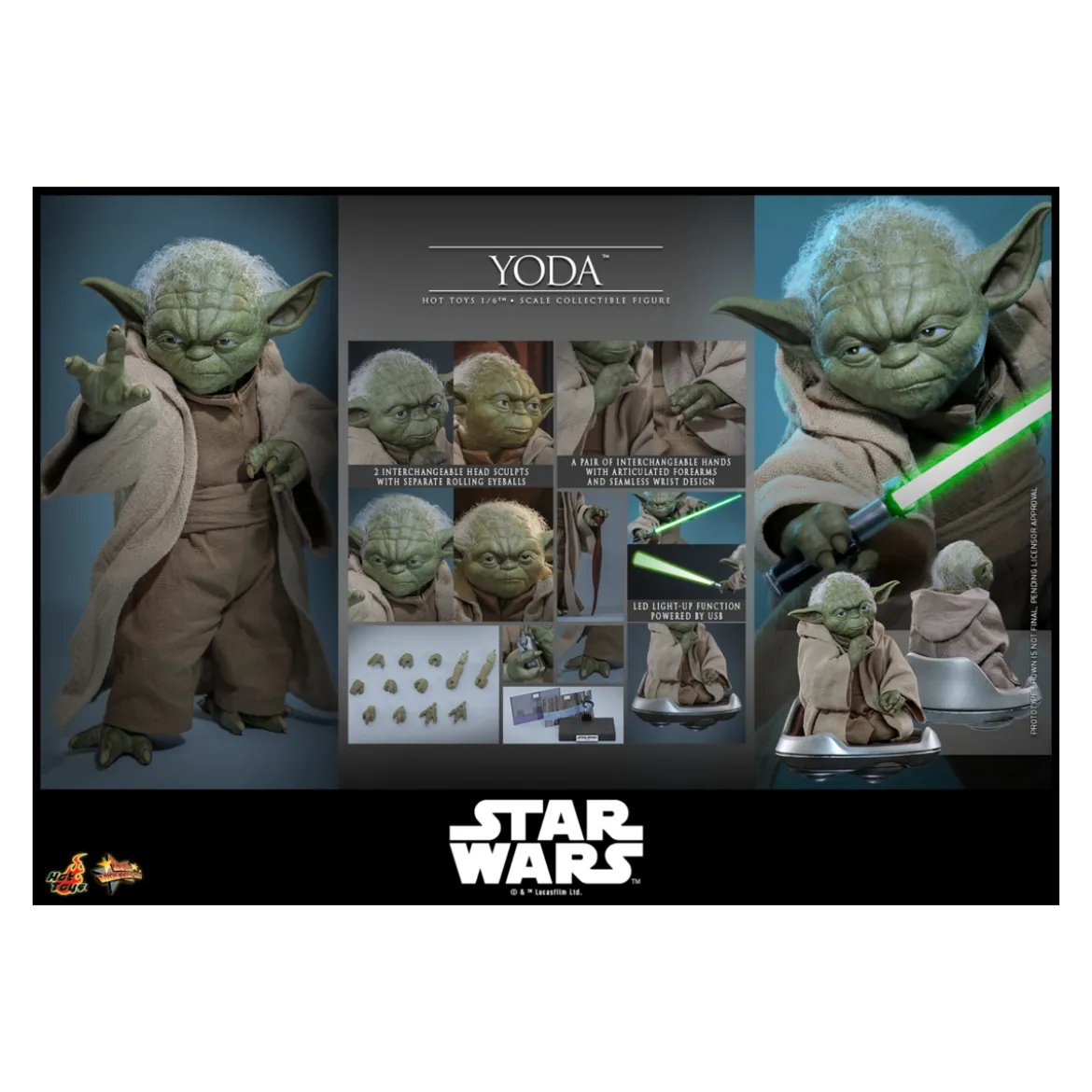 Hot Toys Star Wars - YODA 1/6 MMS878 - Episode III: Revenge of the Sith