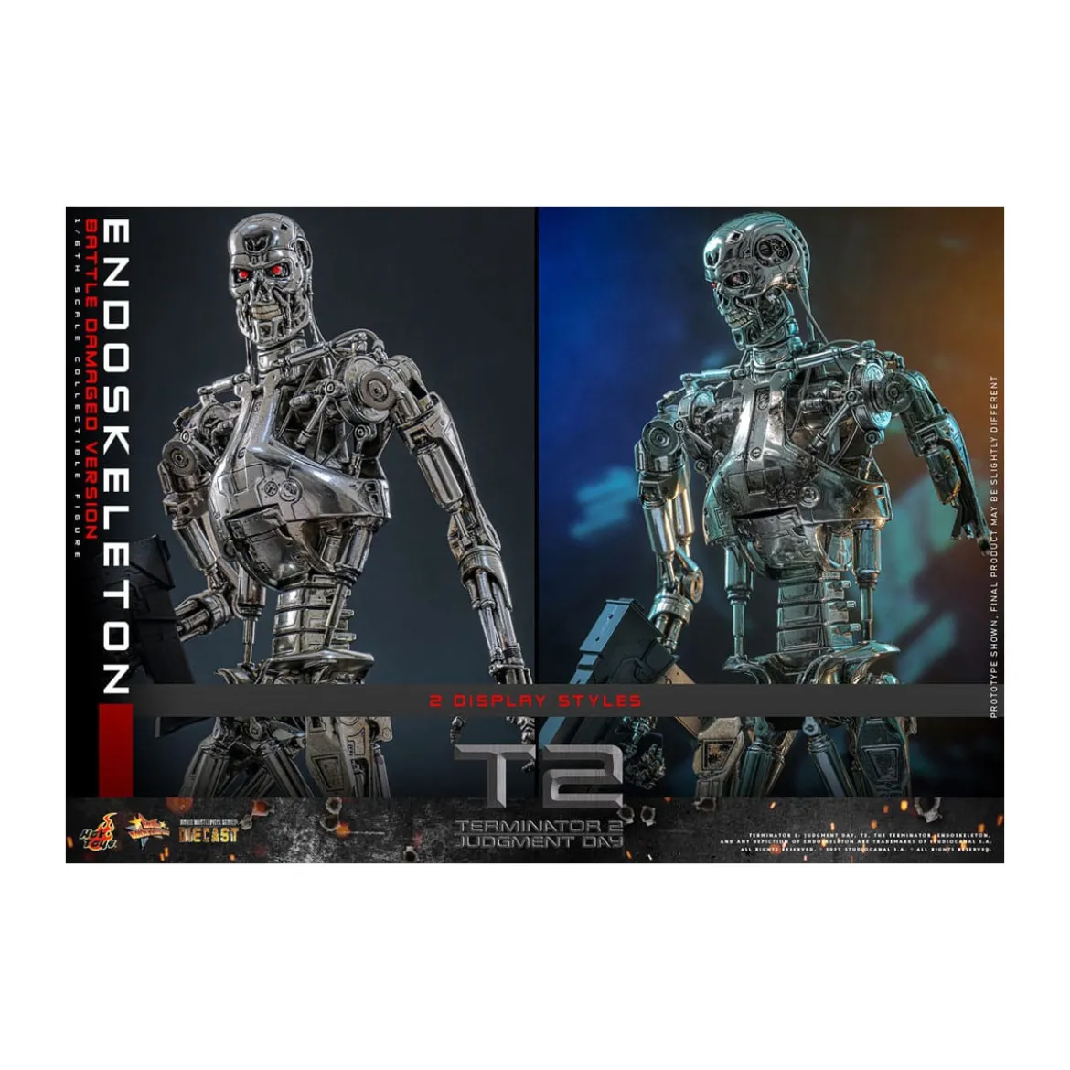 Hot Toys - Terminator 2: Judgment Day MMS 1/6 - Endoskeleton (Battle Damaged Version) Die cast MMS840D77