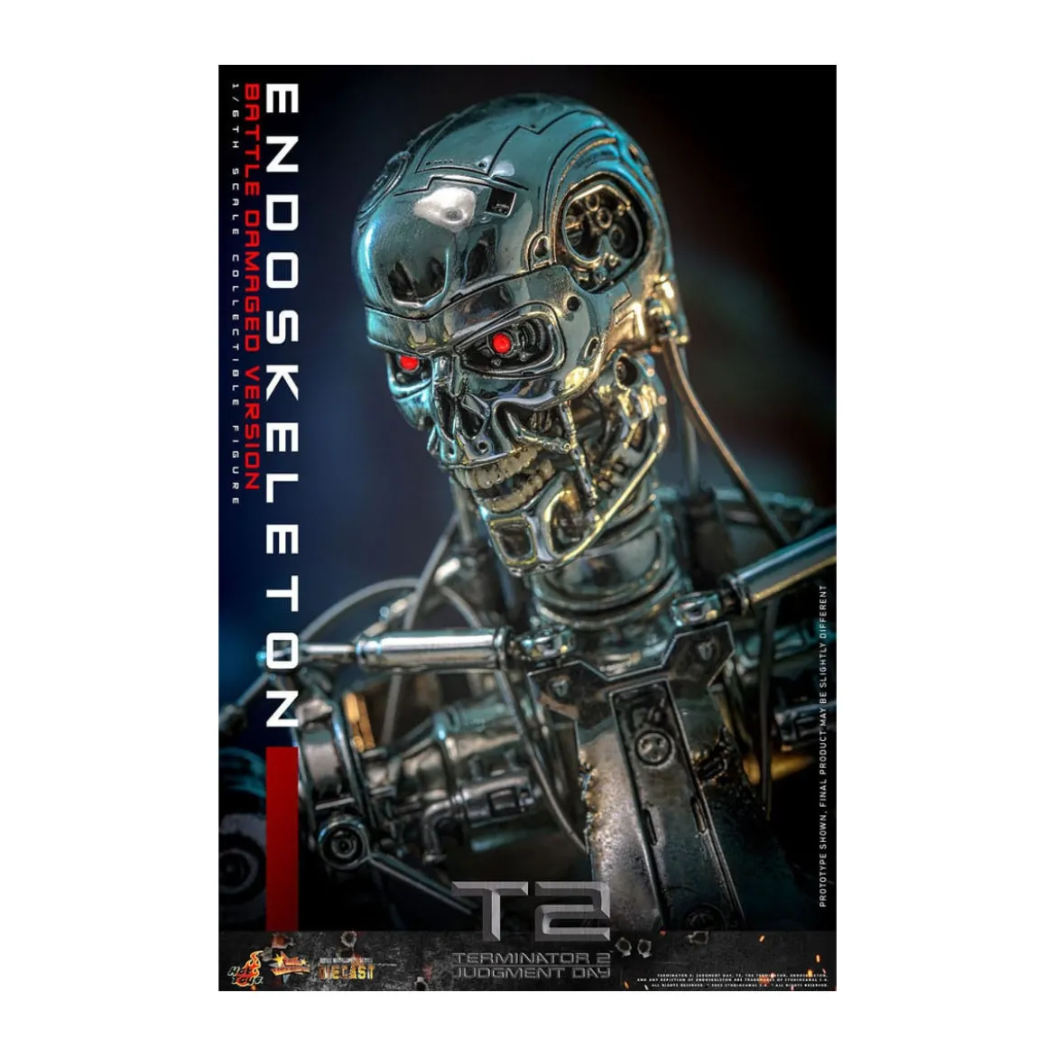 Hot Toys - Terminator 2: Judgment Day MMS 1/6 - Endoskeleton (Battle Damaged Version) Die cast MMS840D77