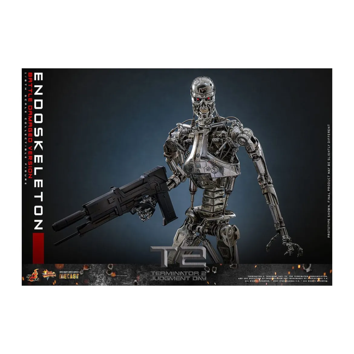 Hot Toys - Terminator 2: Judgment Day MMS 1/6 - Endoskeleton (Battle Damaged Version) Die cast MMS840D77