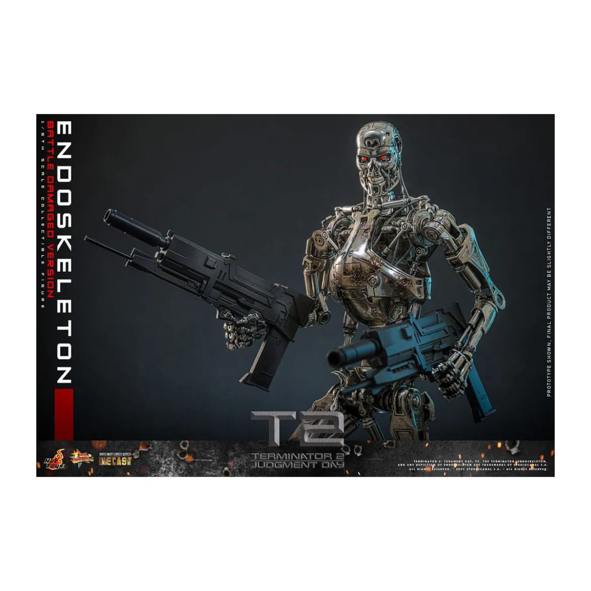 Hot Toys - Terminator 2: Judgment Day MMS 1/6 - Endoskeleton (Battle Damaged Version) Die cast MMS840D77