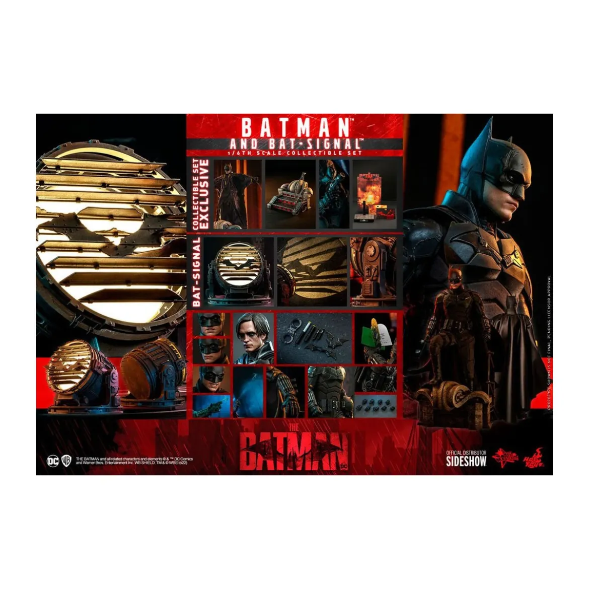 Hot toys - THE BATMAN AND BAT-SIGNAL Movie Masterpiece 1/6