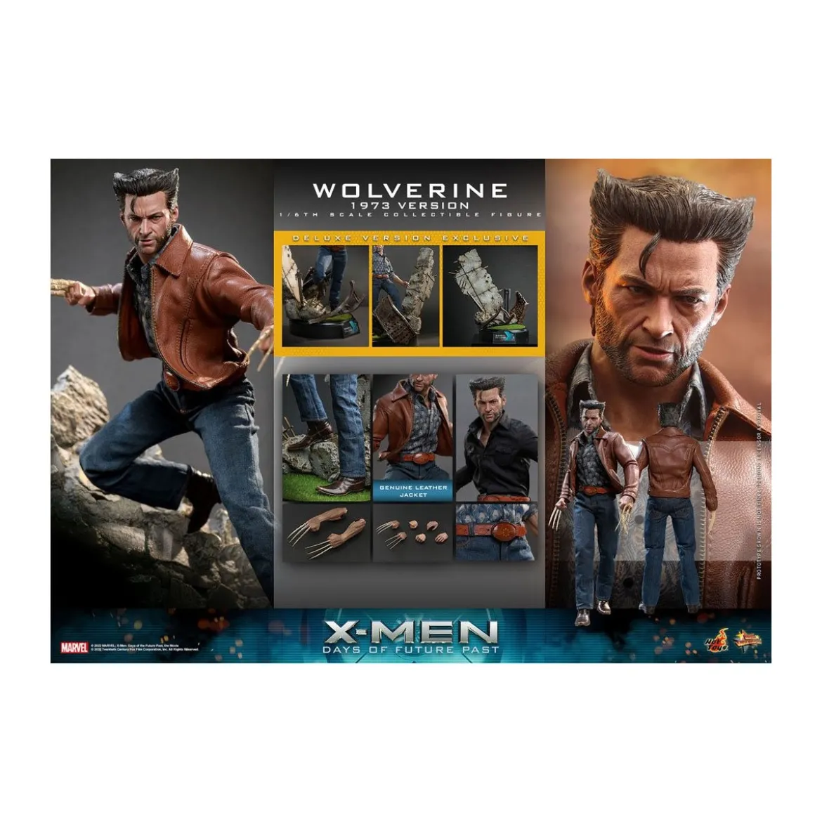 Hot Toys - Wolverine (1973 Version) Deluxe Version - X-Men Days of Future Past figurine 1/6